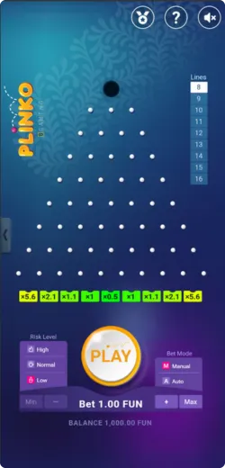 Plinko game